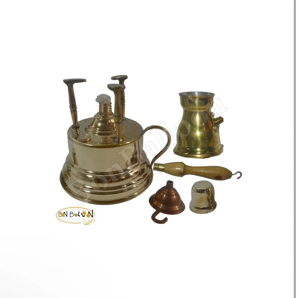 Al‎ Bramony Brass Greek Turkish Coffee Maker Burner Table Top Tabletop - Picture 7 of 8